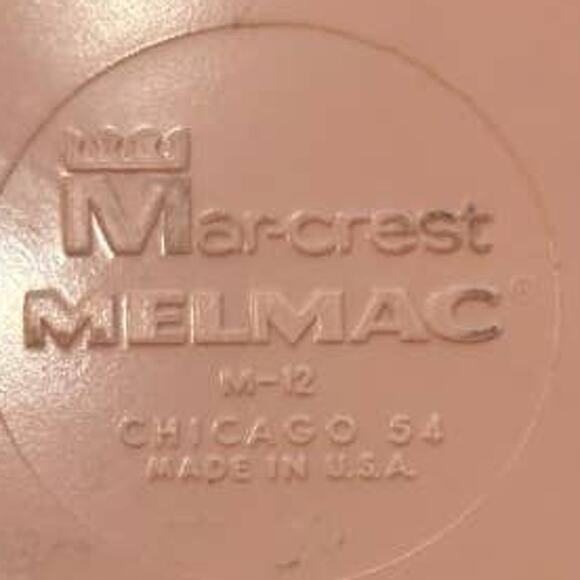 Vintage Marcrest Melmac 9” Pink MCM Divided Serving Bowl - Picture 2 of 3